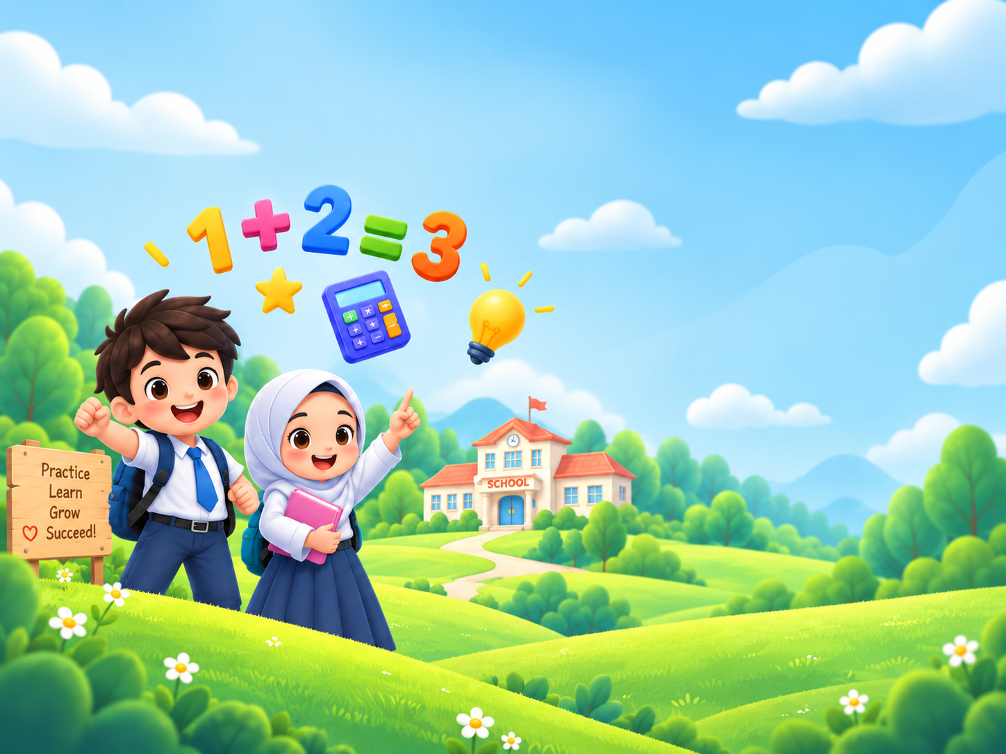 MathLearn students walking to school